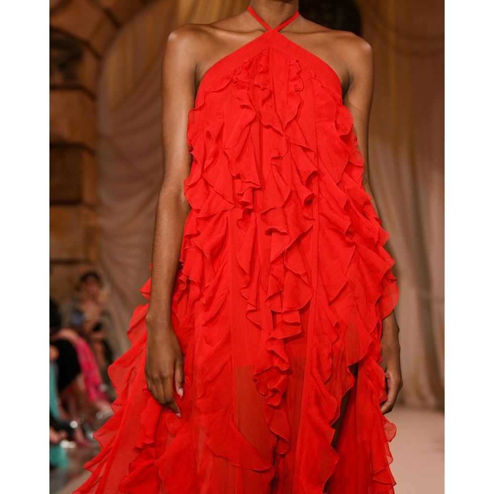 PATBO RUFFLE HALTERNECK MAXI DRESS (RUNWAY) - Picture 6 of 14